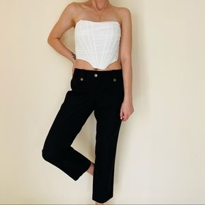 Michael Kors black trousers pants Wellesley ankle fit